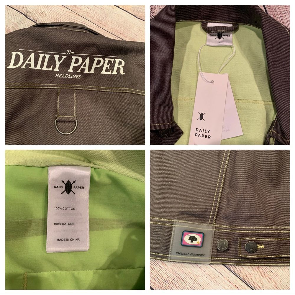 NWT DAILY PAPER denim jacket size L